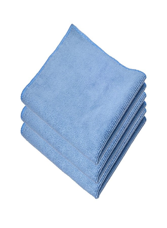 Superio Blue Microfiber Cleaning Cloth for Car, House, Bathroom, 16"x16" Miracle Cloth, Streak and Lint Free, No Detergent, All Purpose Cleaning Towel, Washable Rag (4) - Image 1