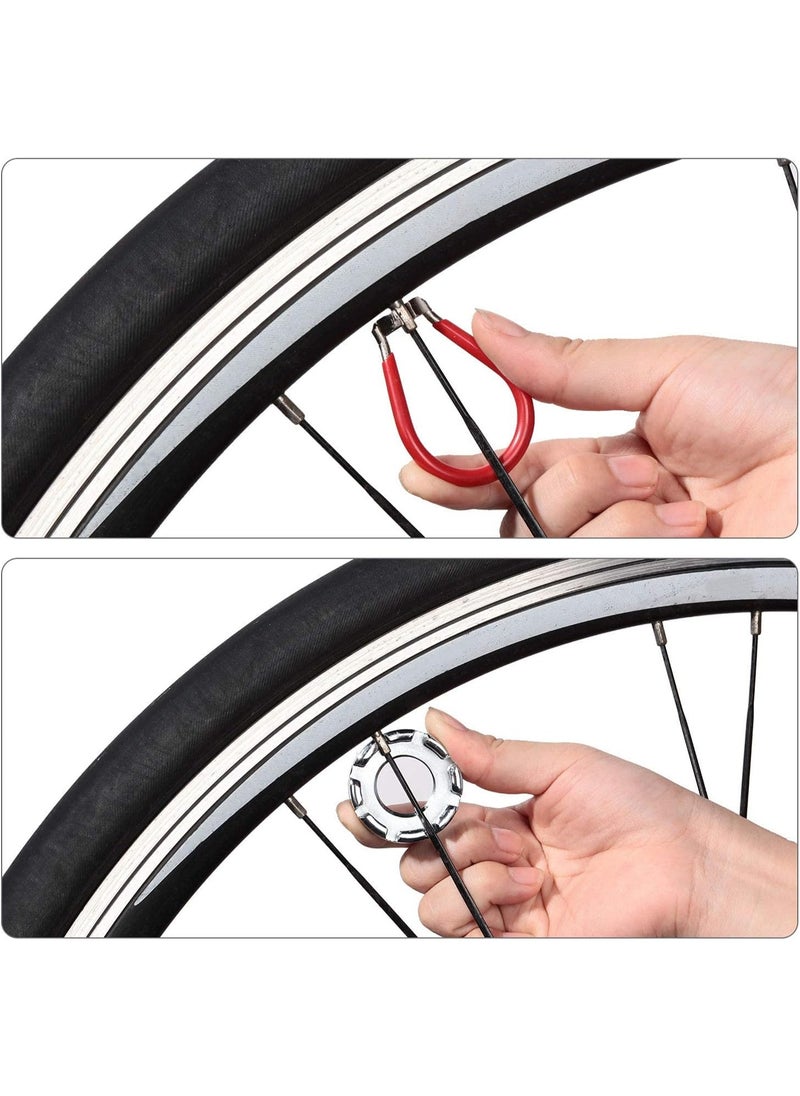 Soofam Bicycle Spoke Wrench, Bike Spoke Tool, with 1 Piece Tire Lever, Bike Rim Correct Kit Cycling Pocket Tools for Bike Repair, Totally 6 Pieces Spoke Tool Kit  - Image 3