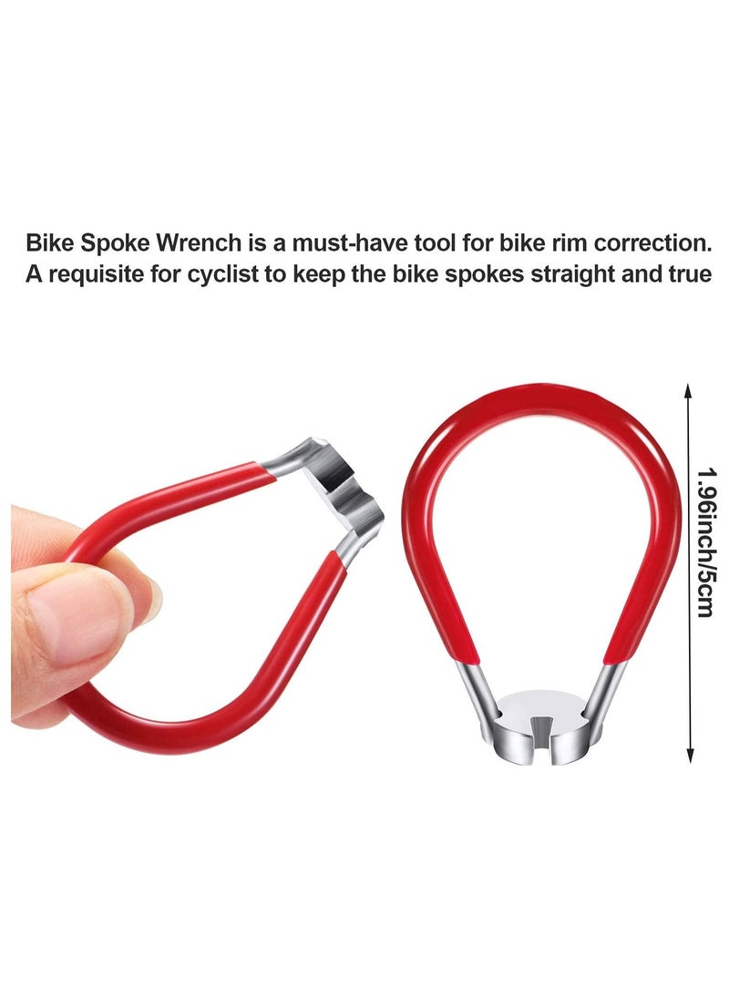 Soofam Bicycle Spoke Wrench, Bike Spoke Tool, with 1 Piece Tire Lever, Bike Rim Correct Kit Cycling Pocket Tools for Bike Repair, Totally 6 Pieces Spoke Tool Kit  - Image 4