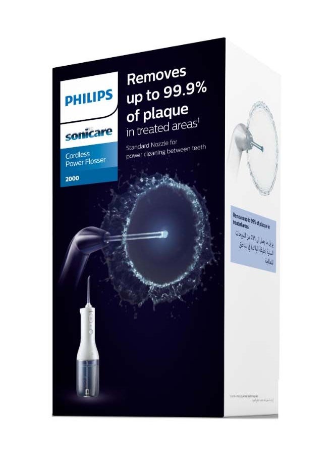 PHILIPS SONICARE - Cordless Power Flosser 2000 Series  With Certified UAE 3 Pin,HX3801/11 - Image 1