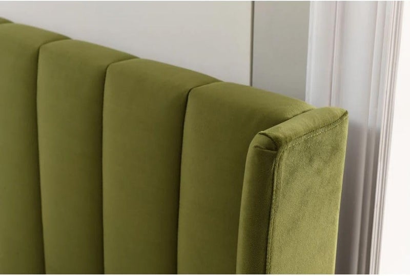 Comfynest Modern Lift Storage Platform Bed with Velvet Headboard - Image 4