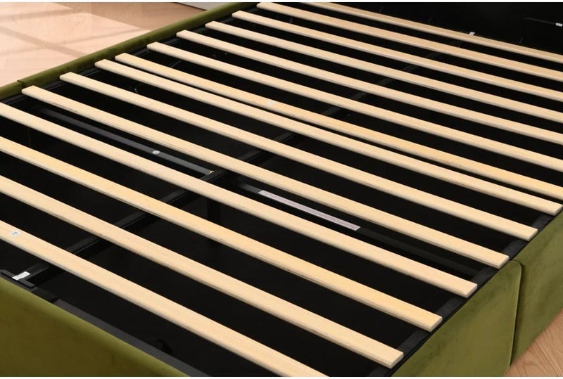 Comfynest Modern Lift Storage Platform Bed with Velvet Headboard - Image 3