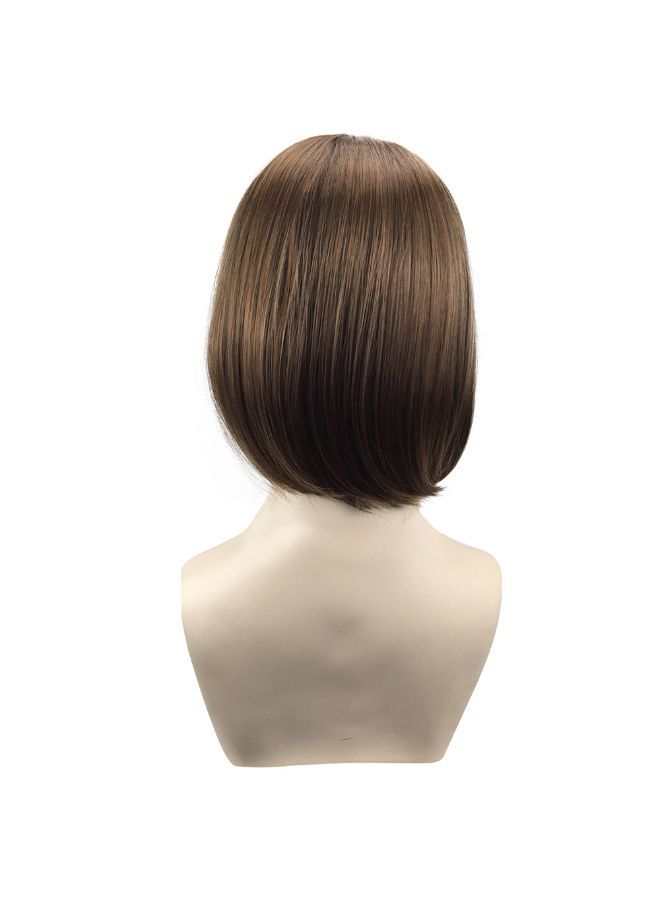 إسكدنيا شعر مستعار مسترسل بتصفيفة بوب مناسب للحفلات التنكرية بني 30x1x1سم - Image 3