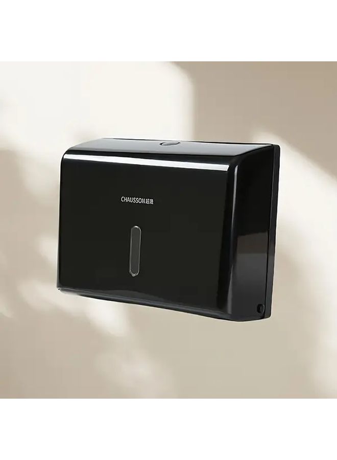 White Hands Free Tissue Dispenser Wall Mounted No Drill Installation Large Capacity - Image 5