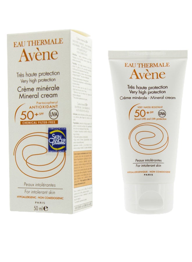 AVENE Very High Protection Mineral Cream SPF50+ Suncare 50 ml 50ml - Image 1
