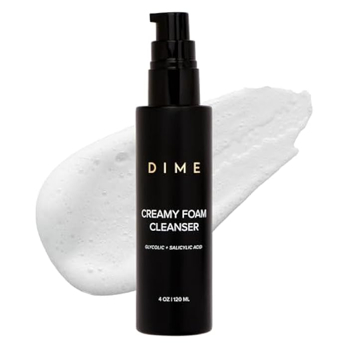 DIME Beauty Creamy Foam Cleanser, Foaming Face Wash, Daily Salicylic Acid Facial Cleanser for Oily Skin, 4 oz / 120 m - Image 1
