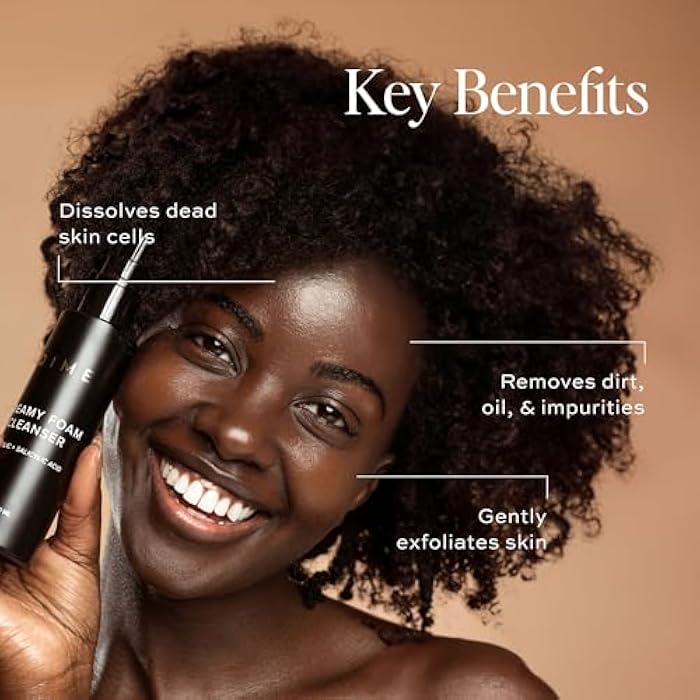 DIME Beauty Creamy Foam Cleanser, Foaming Face Wash, Daily Salicylic Acid Facial Cleanser for Oily Skin, 4 oz / 120 m - Image 3