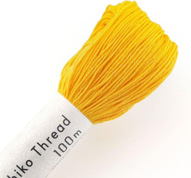 Olympus Sashiko Large Skein 111yds Thread, Yellow - Image 1