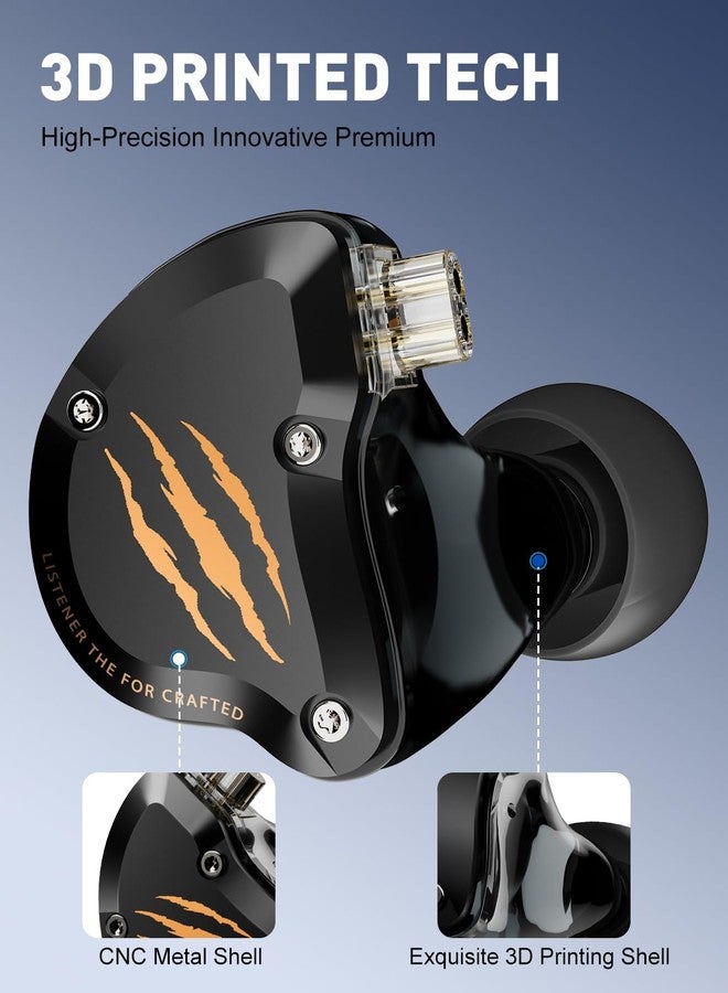 Rythflo سماعات أذن داخلية، سماعات أذن سلكية HiFi مع عزل الضوضاء، Type-C مع ميكروفون، سماعة IEM مع كابل 2Pin قابل للفصل للعب، الموسيقيين، المغنيين (مع ميكروفون USB-C) - Image 3