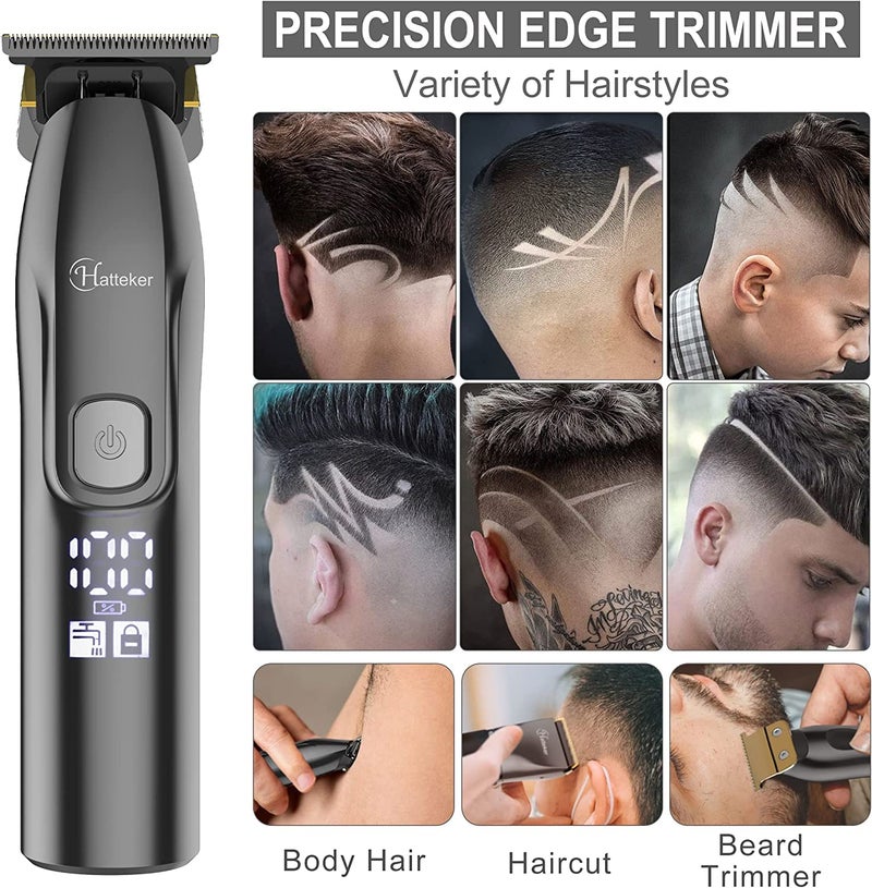 Hatteker Professional Hair Clippers and TBlade Trimmer for Men Cordless Beard Barber Clipper Haircut Grooming Kit IPX7 Waterproof - Image 5