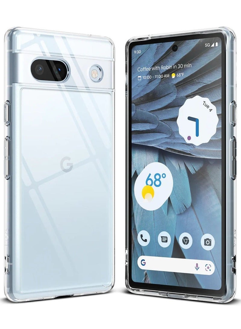 Crystal Clear Transparent Phone Case Google Pixel 7A – Slim Ulta Thin Hard TPU Shockproof Cover, Anti-Yellowing Crystal Clear Protective Back Case with Camera Protection - Image 1