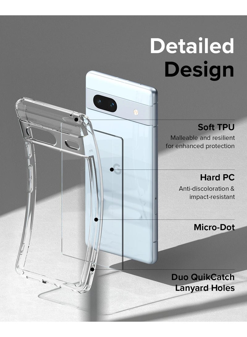 Crystal Clear Transparent Phone Case Google Pixel 7A – Slim Ulta Thin Hard TPU Shockproof Cover, Anti-Yellowing Crystal Clear Protective Back Case with Camera Protection - Image 5