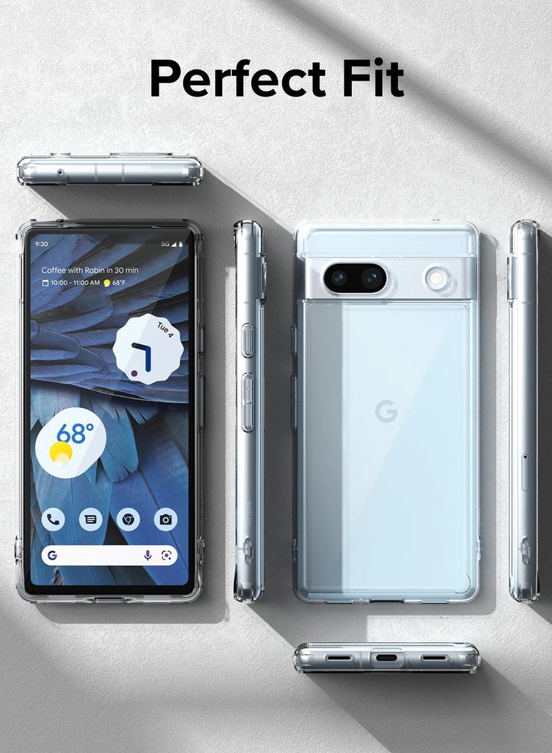 Crystal Clear Transparent Phone Case Google Pixel 7A – Slim Ulta Thin Hard TPU Shockproof Cover, Anti-Yellowing Crystal Clear Protective Back Case with Camera Protection - Image 4