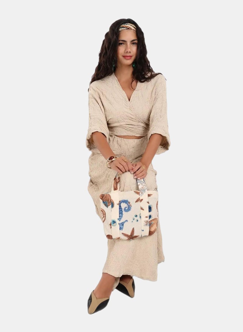 Carina Mini Seashell Beach Tote Bag - Image 3