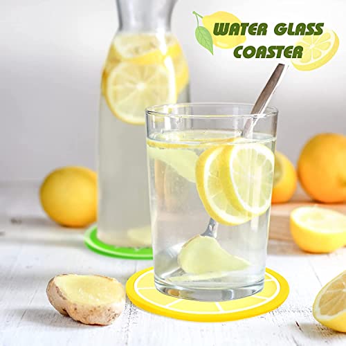 DomeStar Fruit Coaster, 7PCS 3.5" Non Slip Car Coaster Heat Insulation Colorful Unique Slice Silicone Drink Cup Mat for Drinks Prevent Furniture and Tabletop Car Decor - Image 4