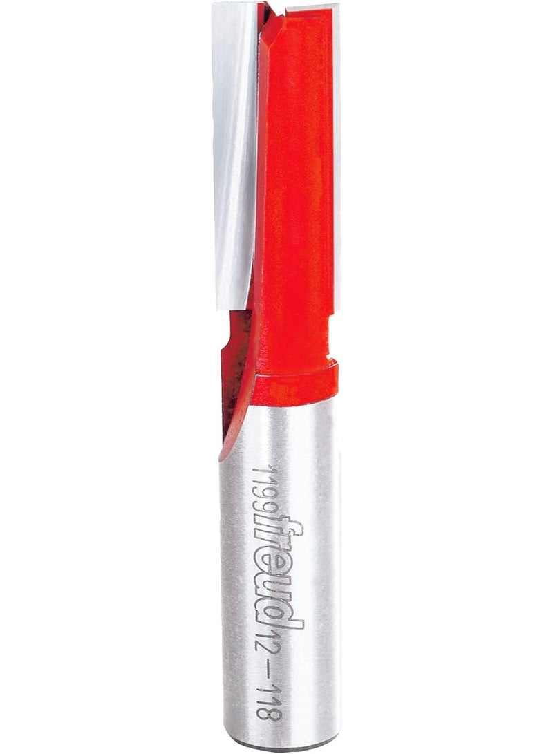 freud Freud 12-118: 1/2" (Dia.) Double Flute Straight Bit (Eclipse Grind) 