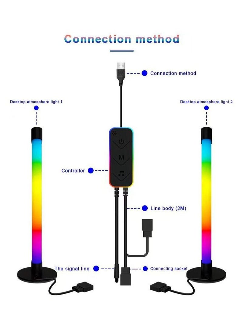 Smart RGB LED Light Bars Backlight Music Sync APP التحكم عن بعد ضوء الألعاب الولايات المتحدة - Image 3