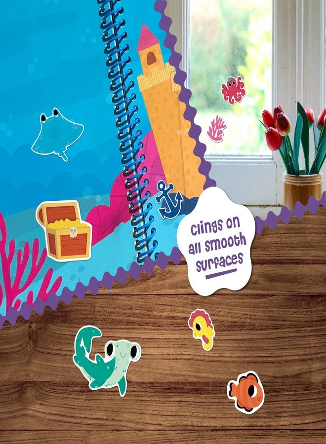 DINO MINI Stick4Ever Jelly Sticker Book - For Kids - Waterproof, Easy to Clean Jelly Stickers - Busy Book for Toddlers with 50 Pcs of Jelly Stickers (Under The Sea) - Image 2