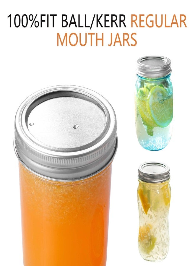 EvaHab 100-Count [Wide Mouth] Canning Lids for Ball, Kerr Jars - Split-Type Metal Mason Jar Lids for Canning - Food Grade Material, 100% Fit & Airtight for Regular Mouth Jars (86mm Wide Mouth（100 Lids）) - Image 2