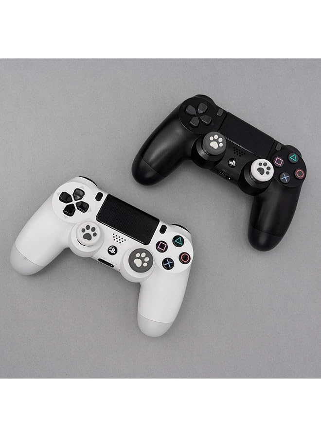 GeekShare مجموعة أغطية مقابض الإبهام لجهاز تحكم PS4 من Cat Paw متوافقة مع وحدة تحكم Switch Pro (رمادي) - Image 3