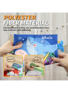 Generic Soft Cloth Book for Baby, Fabric Book with Colorful Animal Illustrations, Suitable for Early Education and Parent-Child Interaction  - Image 4