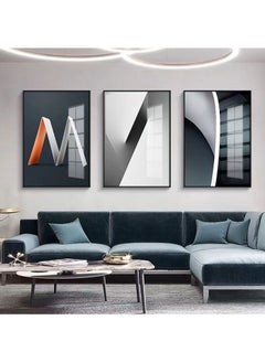 FASHION HOME 3PCS Wall Art Bright Style Minimalist Decor Modern Abstract Canvas Prints Poster Picture Framed Paintings Decorations  - Image 5