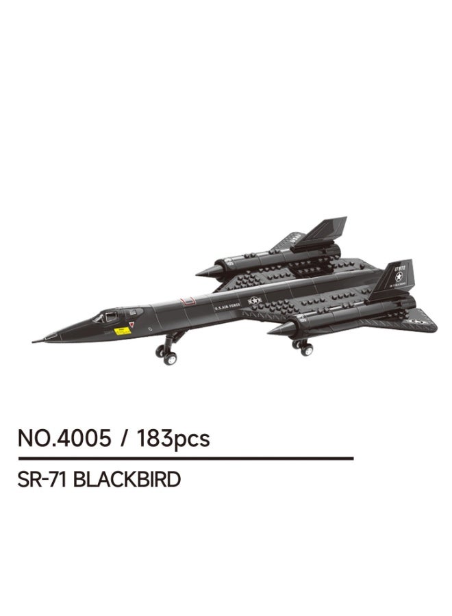 wange Blackbird Reconnaissance Aircraft SR-71 Building Blocks 4005 (Age 6+, 183 Pieces) - Image 1