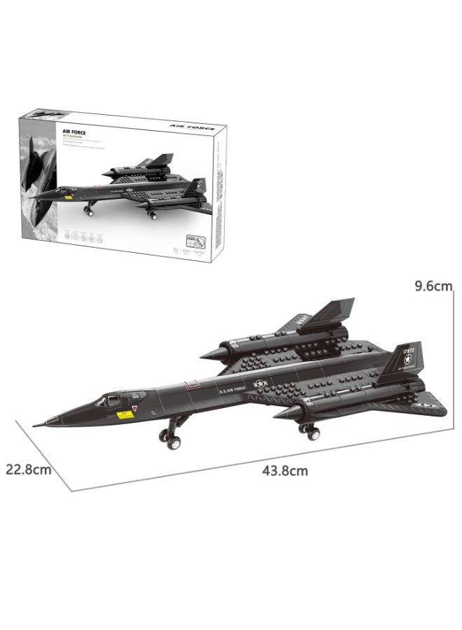 wange Blackbird Reconnaissance Aircraft SR-71 Building Blocks 4005 (Age 6+, 183 Pieces) - Image 4