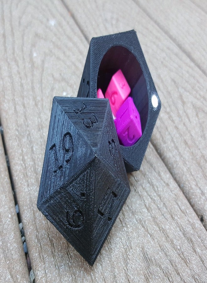 3D Central - Die of Holding: D20 Dice Box Storage Box (Black) - Image 5
