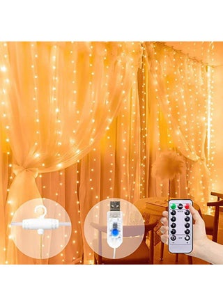 أضواء سلسلة 3Mx3M، 5000k 300 LED تعمل بالطاقة الجنية مع 8 أوضاع إضاءة مقاومة للماء لتزيين الأسلاك النحاسية لأشجار الفناء وأشجار حفلات الزفاف لإضاءة ستارة النافذة - pzsku/ZC7A685D684F74E6B8DE3Z/45/_/1713424116/b2e8c4ca-f35f-45c2-a8b3-1ede5a3339e7