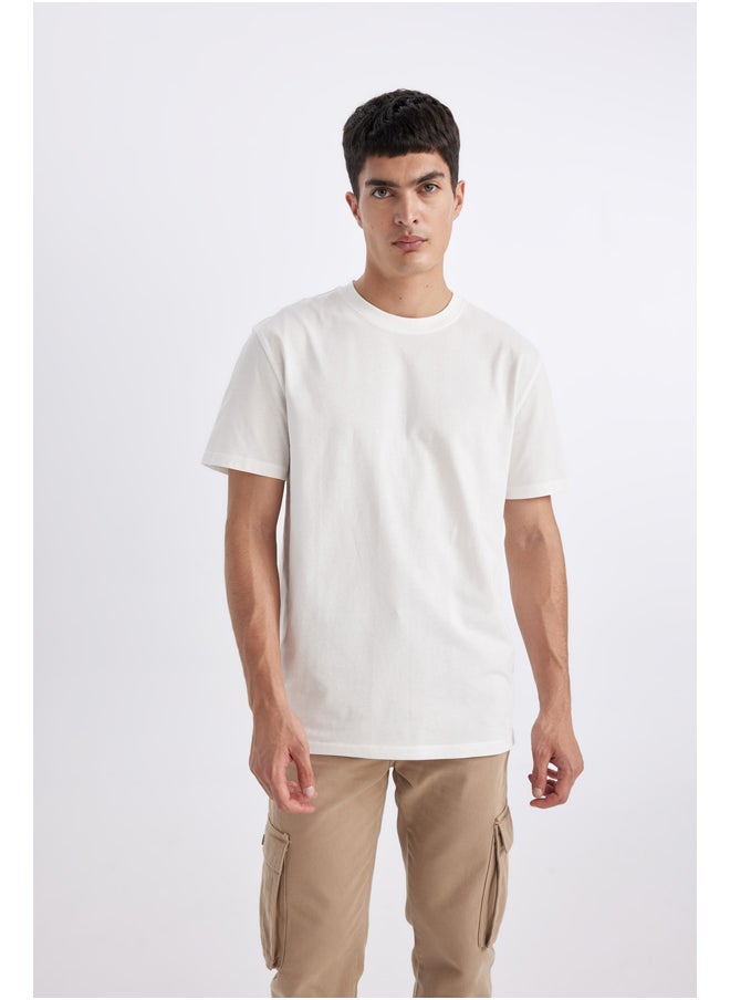 DeFacto - Man New Regular Fit Crew Neck Short Sleeve Knitted T-Shirt - Image 1