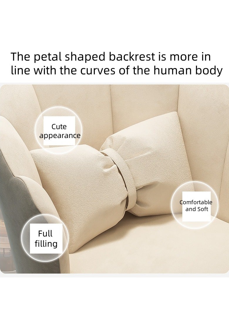 Tanwer Comfortable learning seat backrest, desk, swivel chair, dormitory chair, cute girl bedroom, computer chair - Image 4