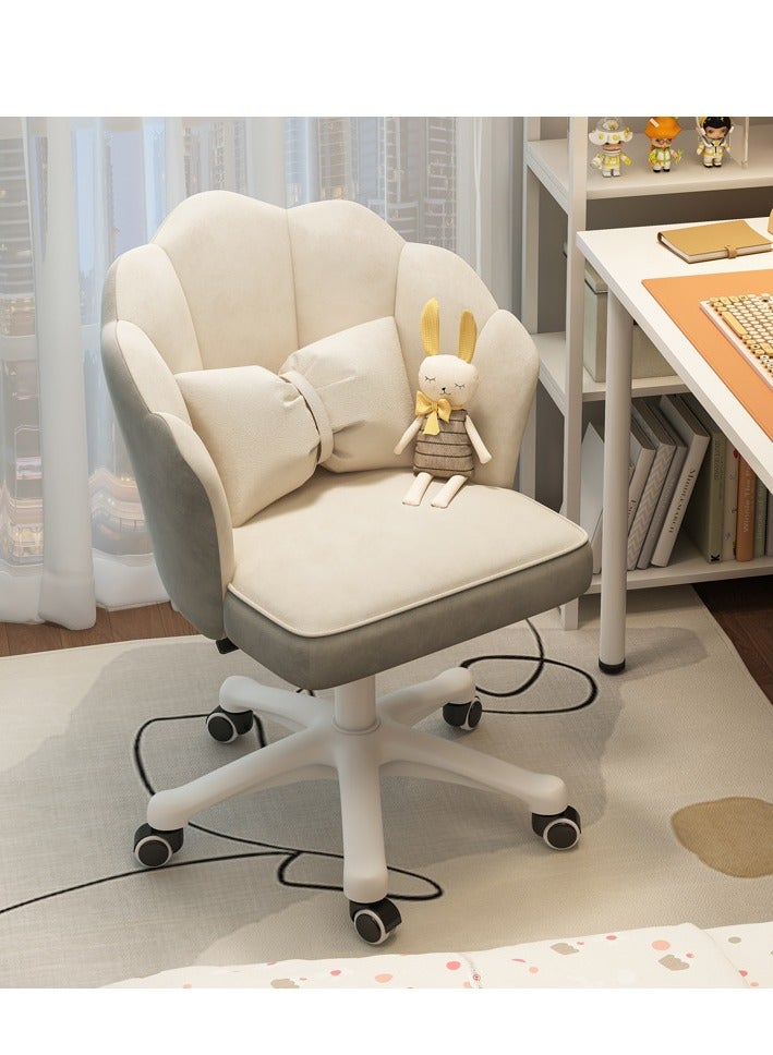 Tanwer Comfortable learning seat backrest, desk, swivel chair, dormitory chair, cute girl bedroom, computer chair - Image 2