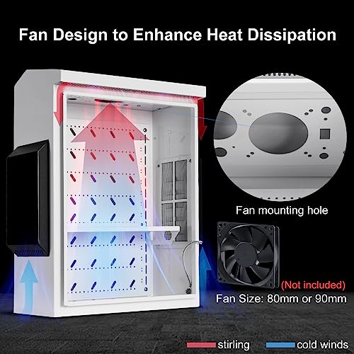 namunanee Outdoor Electrical Box, Cold-Rolled Steel Plate, Aluminum Alloy Back Beam, One-Piece Ventilation Design, IP65 Waterproof, Wall/Pole Mounted (15.7" x 11.8" x 5.9") - Image 5
