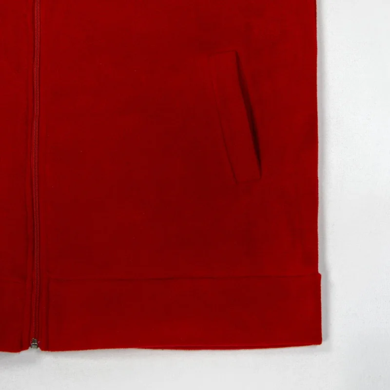 Nur Medikal Giyim Single Top Fleece Jacket Red