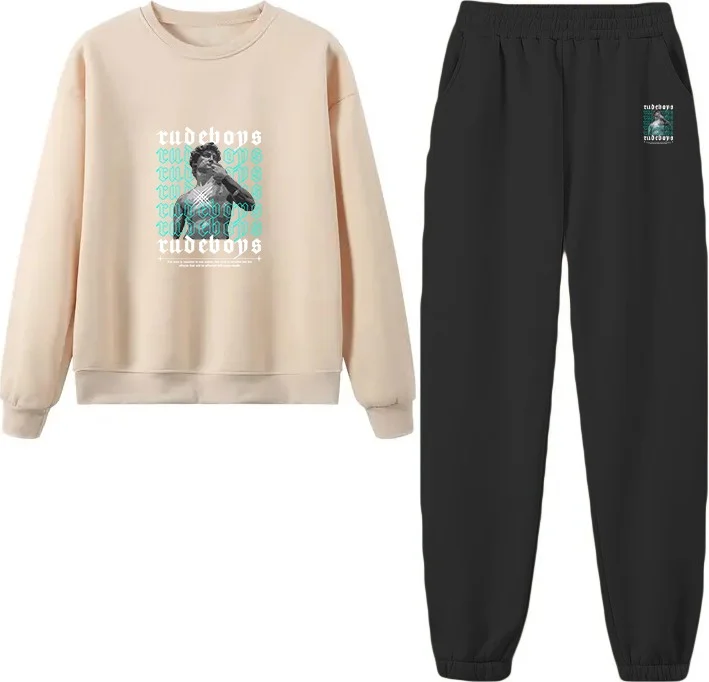 DogFish Tracksuit Oversize Rudebons Printed Tracksuit,lover,couple Combination Green