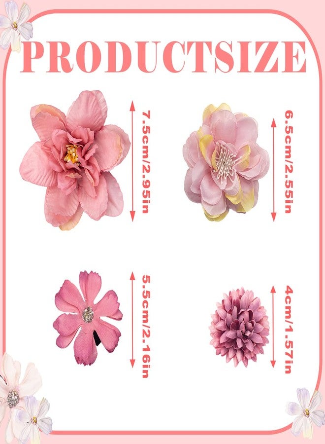 ELANE Hair Clips for Women and Girls - 24 Pcs Floral Accessories with Small Flower Details - Image 2