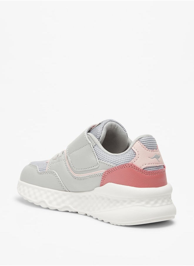 kangaROOS - Girls' Panelled Sports Shoes with Hook and Loop Closure - Image 1