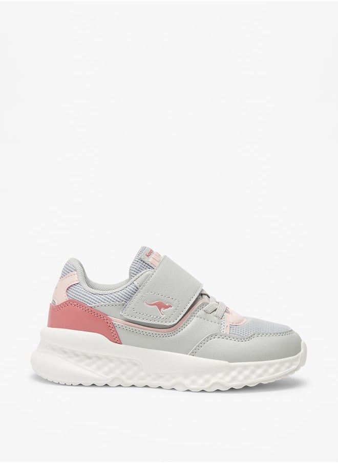 kangaROOS - Girls' Panelled Sports Shoes with Hook and Loop Closure - Image 1