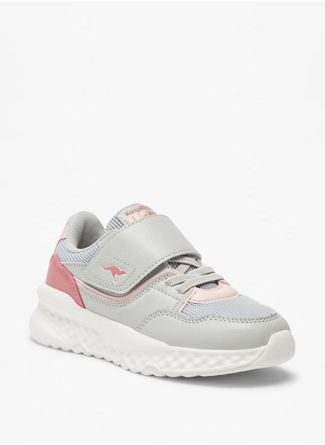 kangaROOS - Girls' Panelled Sports Shoes with Hook and Loop Closure - Image 1