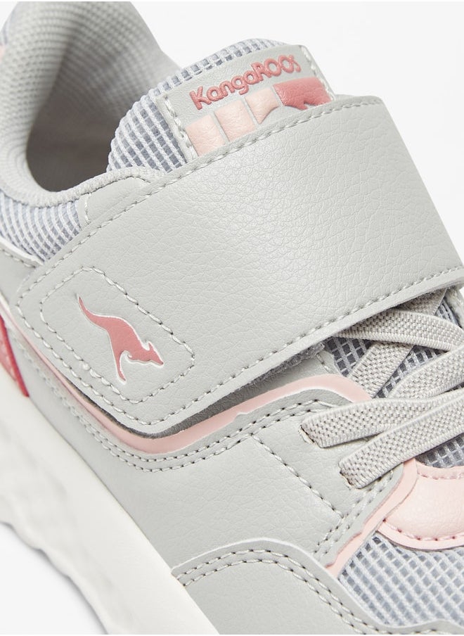 kangaROOS - Girls' Panelled Sports Shoes with Hook and Loop Closure - Image 1