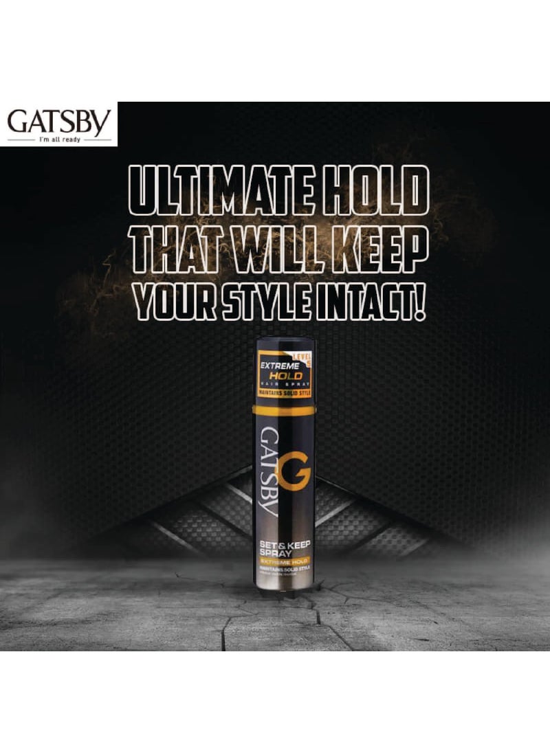 GATSBY Gatsby Japan Set  Keep Hair Styling Spray 66ml each Pack of 6  Extreme Hold  Quick Drying Long Lasting Hold No Flaking  Natural Shine  Non Sticky  Easy Wash Off  - Image 2