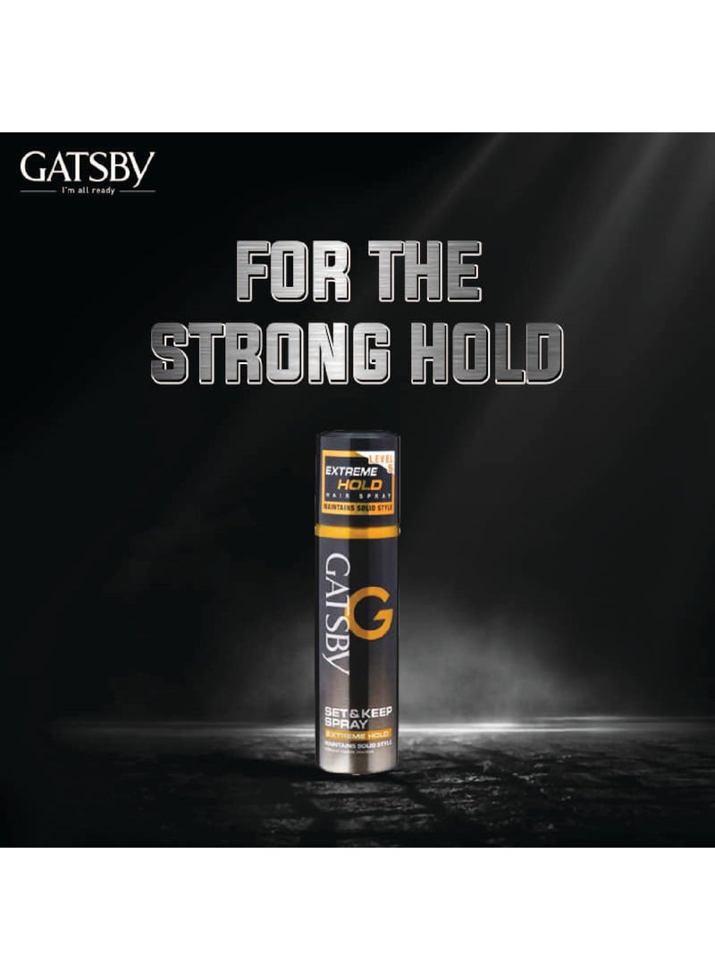 GATSBY Gatsby Japan Set  Keep Hair Styling Spray 66ml each Pack of 6  Extreme Hold  Quick Drying Long Lasting Hold No Flaking  Natural Shine  Non Sticky  Easy Wash Off  - Image 4