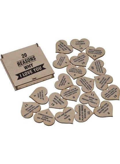 CRAFTINKY CRAFTINKY Premium I love You Greetings Cards for Couples Love Gift Box 20 Cards with Reasons Why I Love You in Message Box Valentines Day Gift For Girlfriend I love You Gifts For GirlfriendBoyfriend Brown  - Image 1
