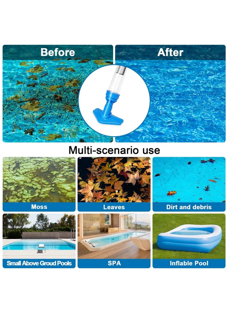 SYOSI Upgraded 3 in 1 Cordless Rechargeable Pool Vacuum, Handheld Pool Vacuum with Telescopic Pole for Deep Cleaning, Deep Cleaning for Spas, Hot Tubs and Small Pools for Sand and Debris - Image 2