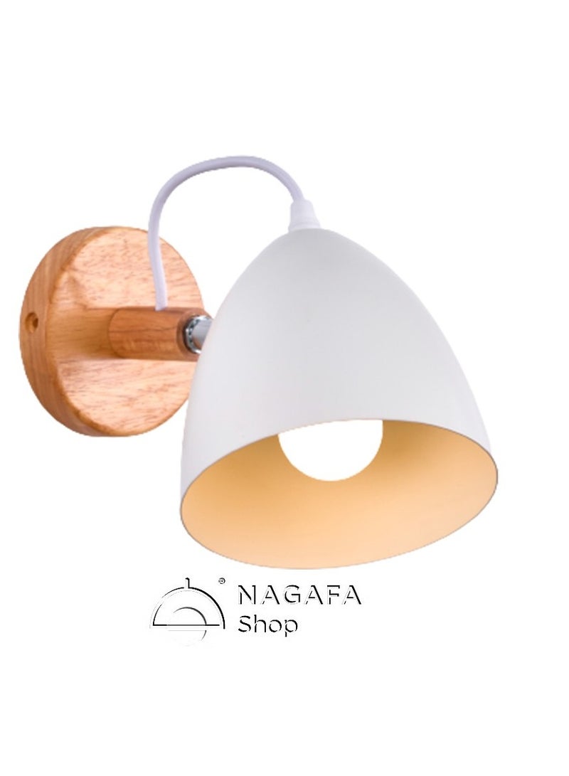 نجفة شوب ابليك حائط مودرن لون ابيض مصنوع من الالومنيوم ، مقاس 14*20*15