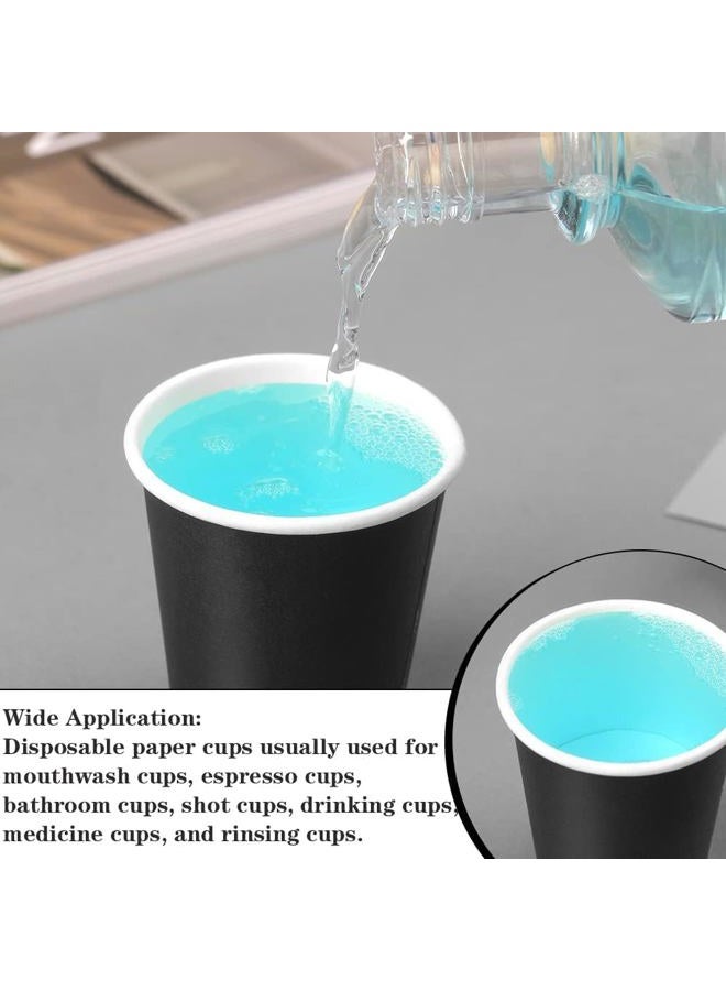 Huaiid 3 Oz 100 Packs Small Disposable Bathroom Mouthwash Cups Bathroom Paper Cups Espresso Paper Cups Small Paper Cups for Snack Bathroom Espresso Perfect for Home Condos Rvs Campers（Black） - Image 5