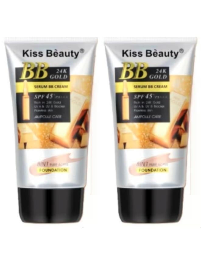Kiss Beauty 2 Packs of Kiss Beauty BB Serum 8 in 1 Foundation No. 110 65ml  - Image 1