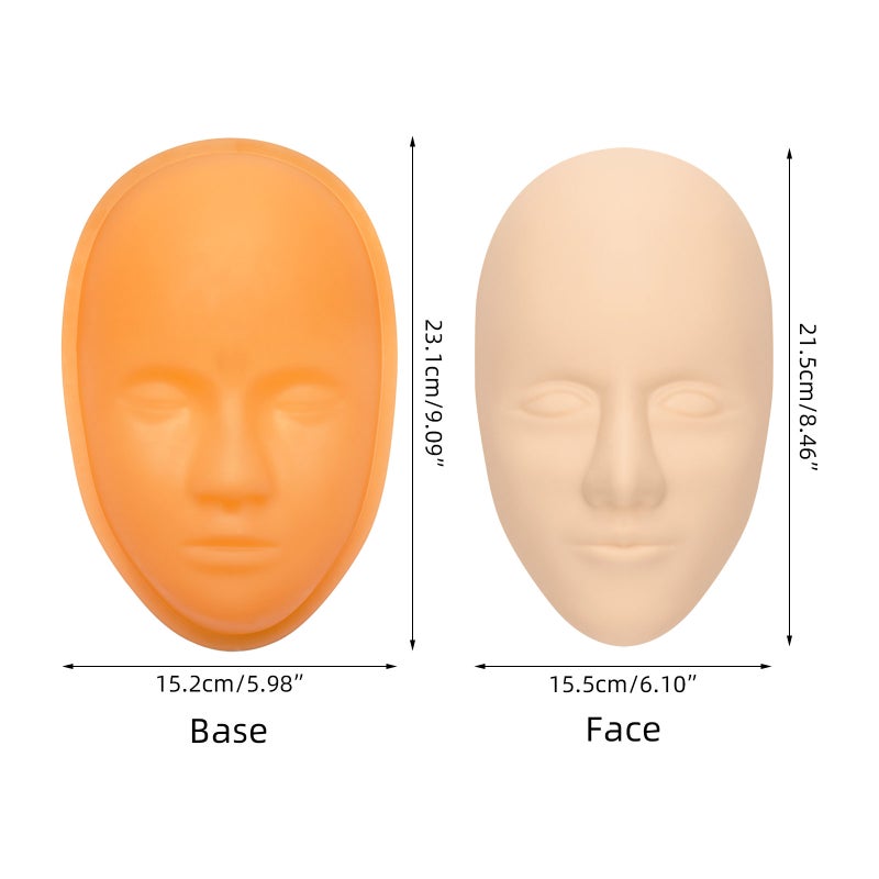 ATOMUS 5D Silicone Face Practice Skin with Skin Base Facial Tattoo Training Skin for Lips Eyebrow Eyeliner Microblading Permanent Makeup Practice Skin for Beginners Artists - Image 5