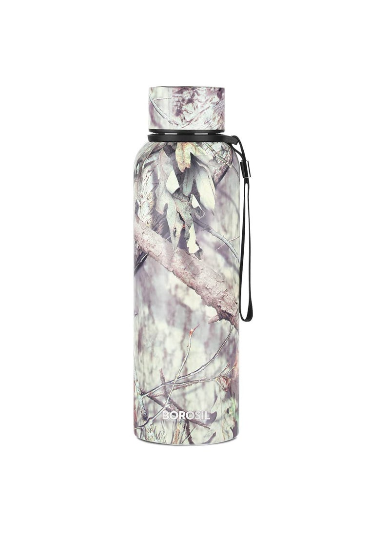 BOROSIL Borosil Hydra Trek Slate 700 ml Stainless Steel Water Bottle | Double Wall Vacuum Insulated Flask, Green | 20 Hours Hot & 24 Hours Cold | Ideal for Personal & Corporate Gifting | 1 Year Warranty  - Image 1